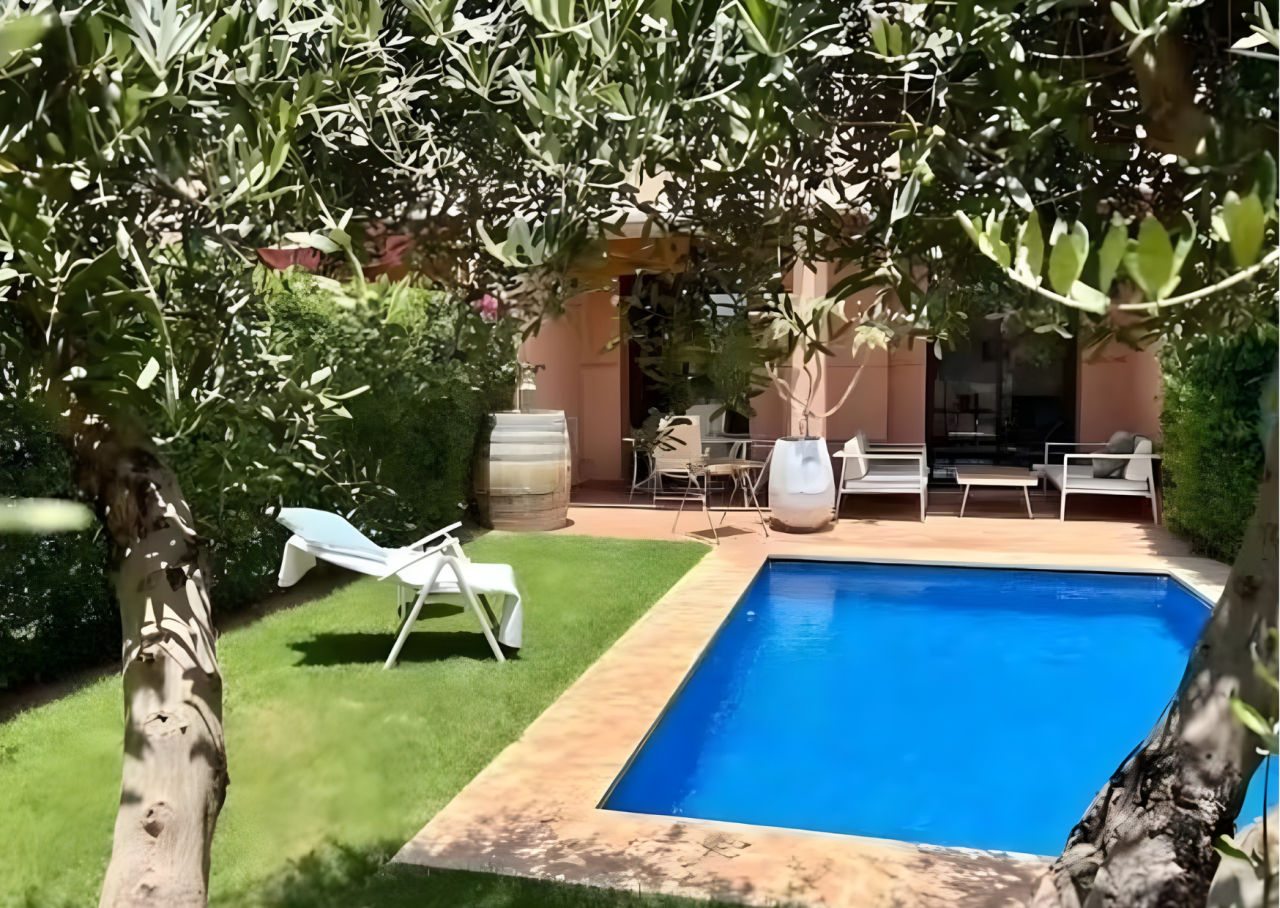 Pavillon 4 chambres avec piscine à louer sur la route de l’Ourika