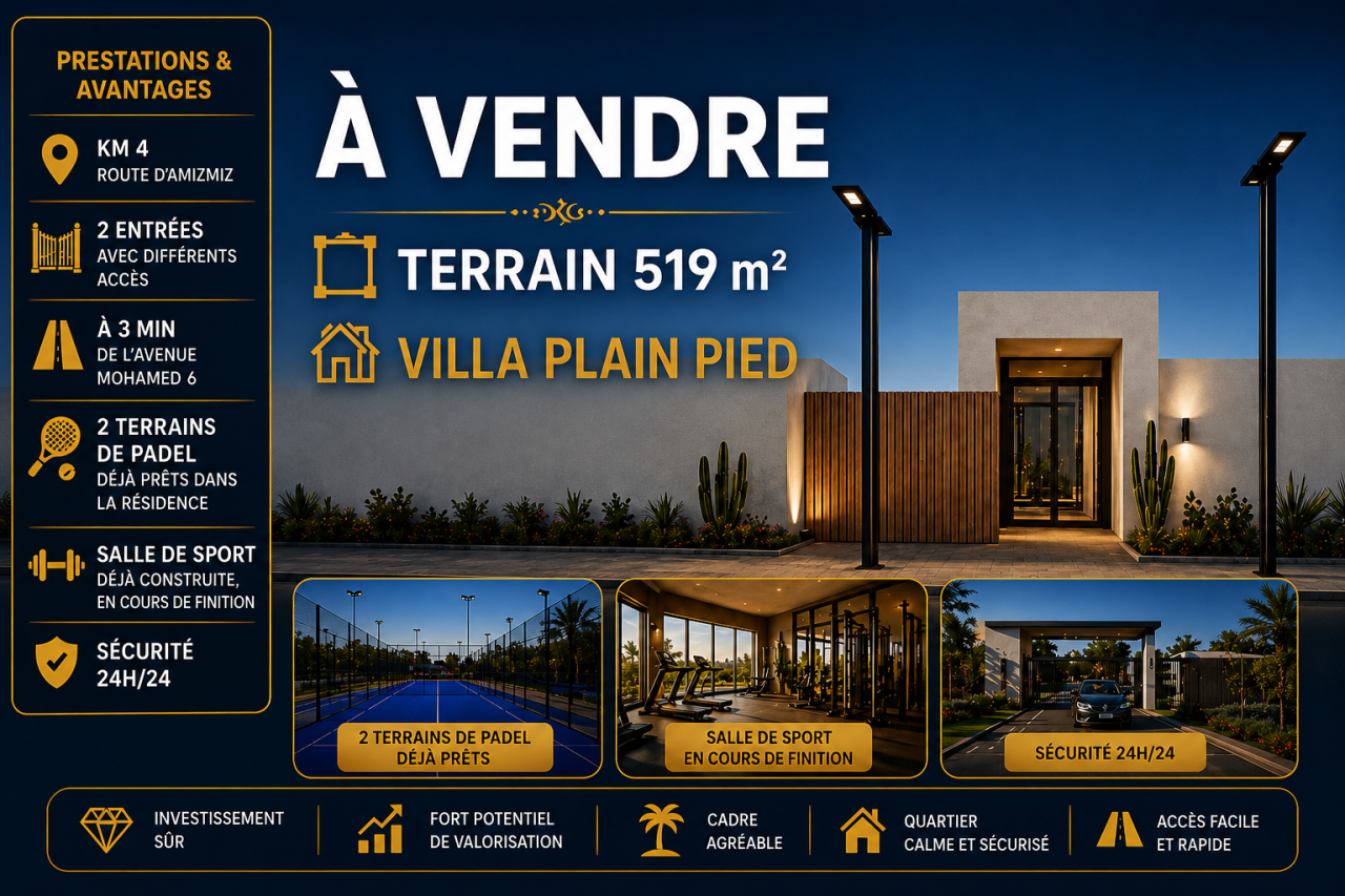 Premium Land Ideal for a Single-Story Villa for Sale – Amizmiz Road