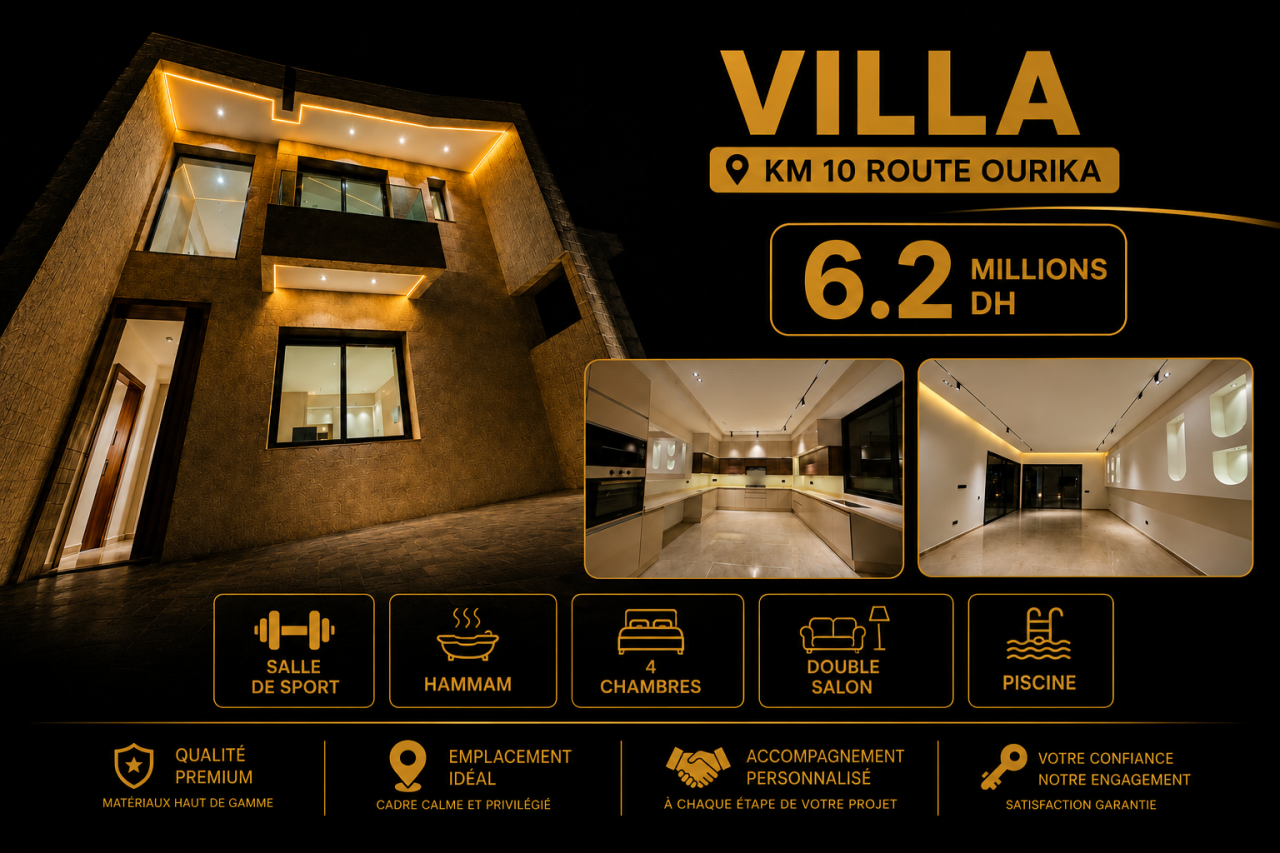 Villa Moderne d’Exception avec Vue Atlas – Route de l’Ourika
