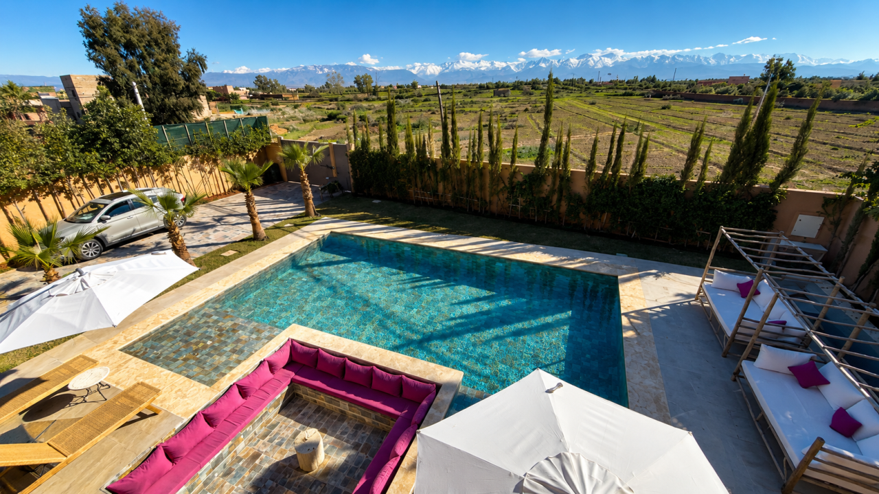 Villa de Vacances 4 Chambres avec Piscine Privée – Route de l’Ourika